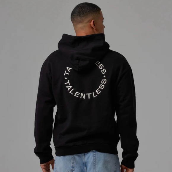 Talentless Black Sweatshirt NWT  Classic Pullover Hoodie Large - Picture 2 of 9